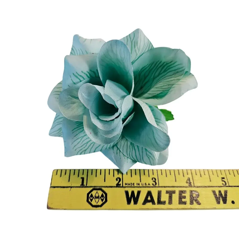 Aqua Artificial Silk Rose Flower Heads Wedding Craft 4